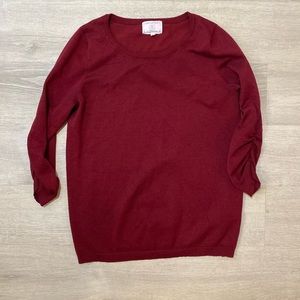 Red Wine quarter length sleeve sweater size S